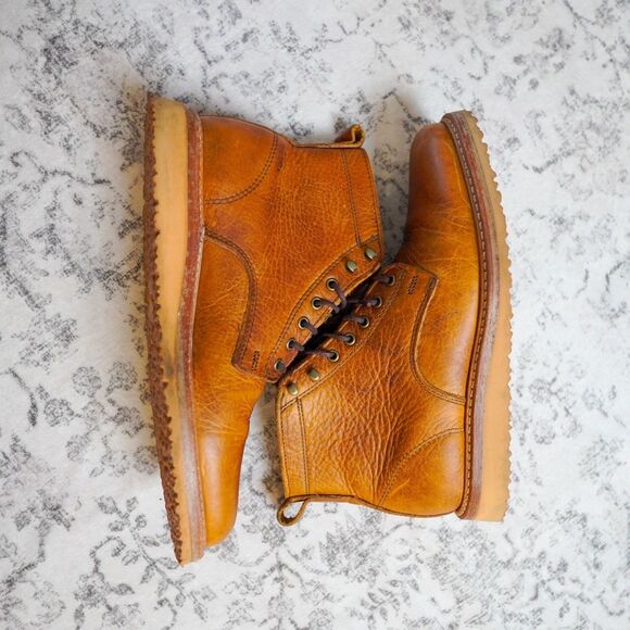 Limited Rancourt & Co. Brown Leather Moc-Toe Boots - Men's 8D - Picture 3 of 8